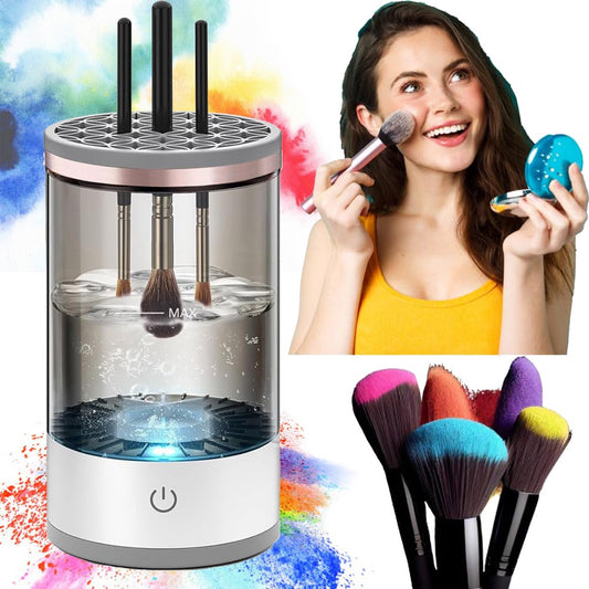 Electric , Cosmetic Brush Cleaner, Automatic Spinning  for All Size Makeup Brush, Gift for Women Wife Friend
