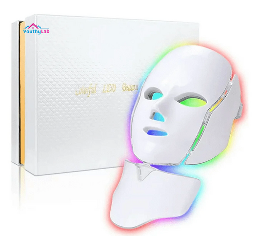 Shopin  Light Therapy,7 Color Treatment Photon Mask, Blue & Red Light for Acne Reduction Photon Mask, Skin Refresh, Renew, Renovate, and Restore Light Therapy Facial Care Mask